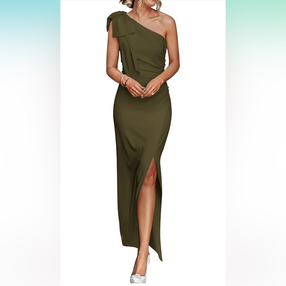 Brand new with tags! Beautiful army green color cocktail/wedding guest dress.